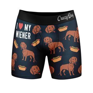 Mens I Love My Wiener Boxers Funny Sarcastic Dachshund Puppy Hotdog Graphic